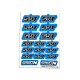 Stickers SRT Bleu sur format A6 - AIGOIN RACING - AR3055