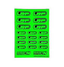 Stickers LRP Vert Fluo sur format A6 - AIGOIN RACING - AR3059