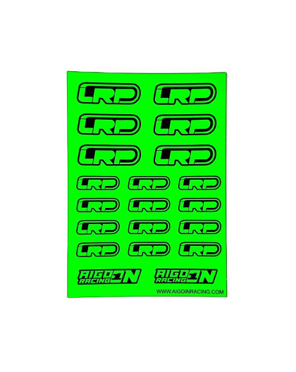 Stickers sheet LRP Fluo green Size A6 - AIGOIN RACING - AR3059