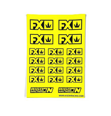 Stickers FX Jaune Fluo sur format A6 - AIGOIN RACING - AR3065