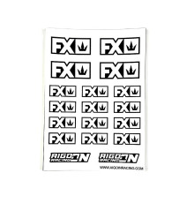 Stickers FX Blanc sur format A6 - AIGOIN RACING - AR3069