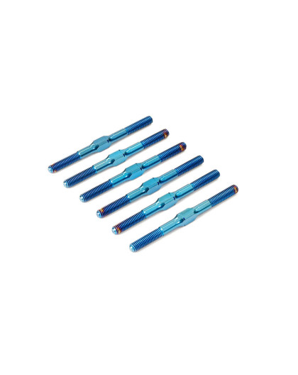 RC10B7 TITANIUM TURNBUCKLE SET (6PC) - BLUE - CENTRO - C0249BL