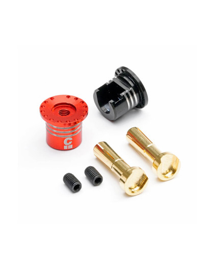 ALUMINIUM HEATSINK PLUG GRIPS WITH 4MM BULLETS - CENTRO - C0347