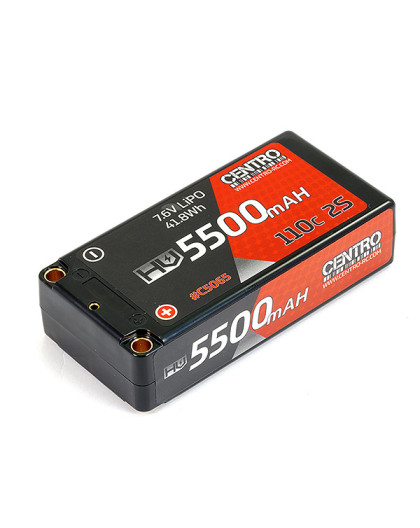 Accu shorty 2S HV 5500mah 7.6V 110C - CENTRO - C5065