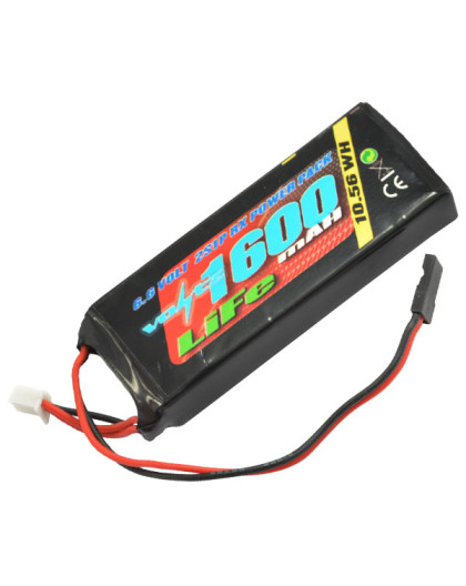 1600mah 2S 6.6V RX LiFe STRAIGHT BATTERY - VOLTZ - VZ0250