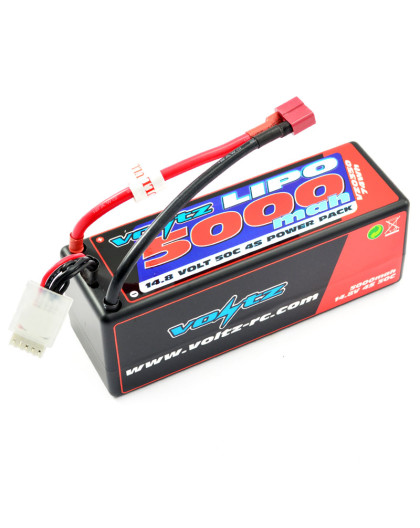 Voltz Accu 4S 5000mah 14.8V 50C Dean - VOLTZ - VZ0350