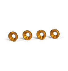 Rondelle conique alu orange (4) - XRAY - 301159-O