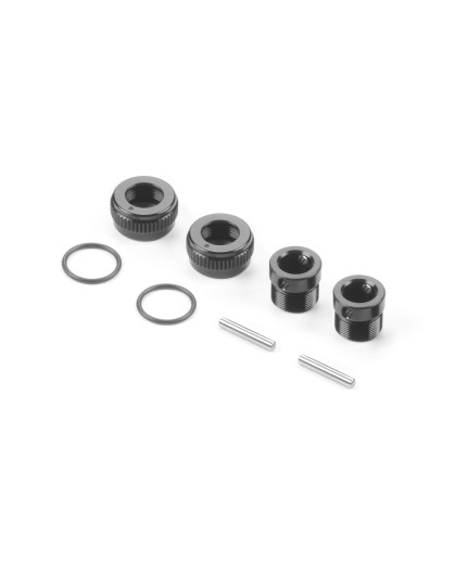 ALU ADJUSTABLE BODY POST STOP - BLACK (2) - XRAY - 301351-K