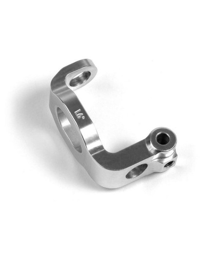 Alu C-Hub Front Block, Left - 6° Deg. - Orange - XRAY - 302340