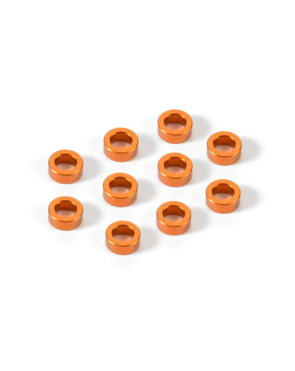 Rondelles alu oranges 3x5x2mm (10) - XRAY - 303140-O