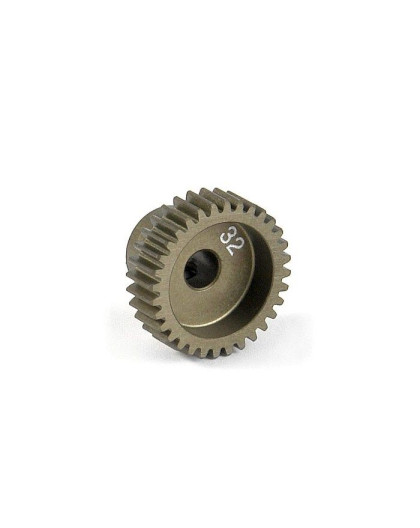 NARROW ALU PINION GEAR - HARD COATED 32T / 64 - 305982 - XRAY