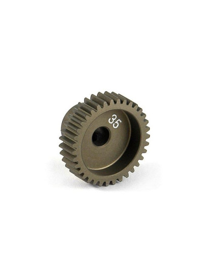NARROW ALU PINION GEAR - HARD COATED 35T / 64 - 305985 - XRAY