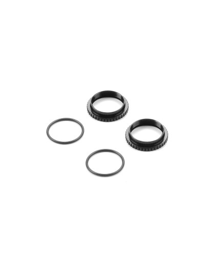 XLP Molette d'amortisseurs alu - Noir (2) - XRAY - 308046-K