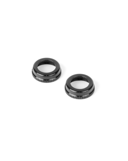 ULP ALU SHOCK CAP-NUT WITH VENT HOLE - BLACK (2) - XRAY - 308354-K