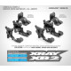 Boite de transmission dirt LCG Graphite complète - XRAY - 323018-G