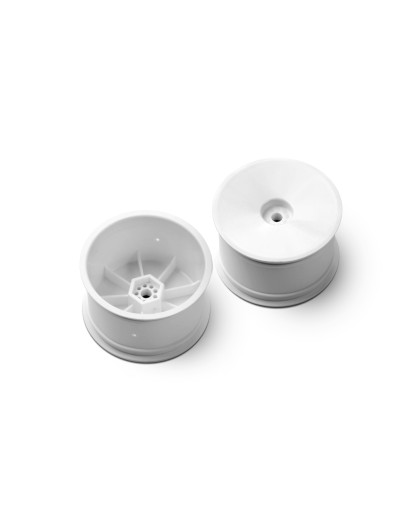 Jantes AR 12mm 2WD-4WD blanches - IFMAR - HARD (2) - XRAY - 329913-H