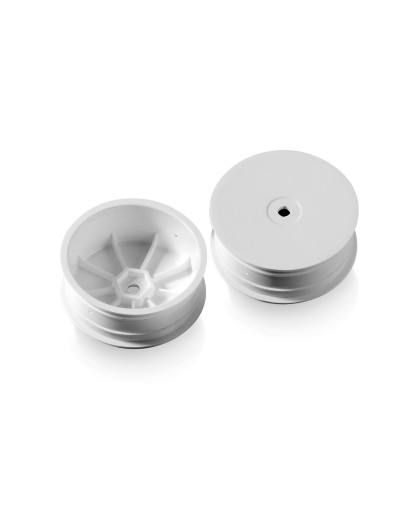 2WD FRONT WHEEL WITH 12MM HEX - WHITE - HARD (2) - XRAY - 329910-H