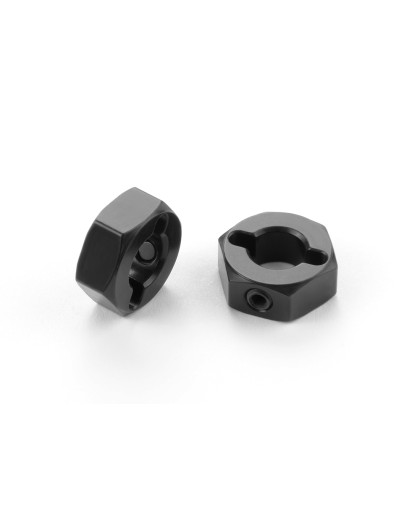 "ALU WHEEL HUB 12MM - OFFSET ""-0.75MM"" - BLACK (2) - 335251 - XRAY"