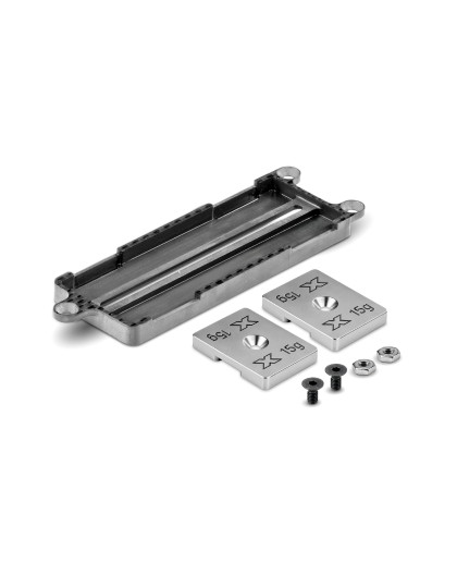 NT1/RX8 CARBON BATTERY PLATE ADJUSTABLE WEIGHT - SET - XRAY - 336157