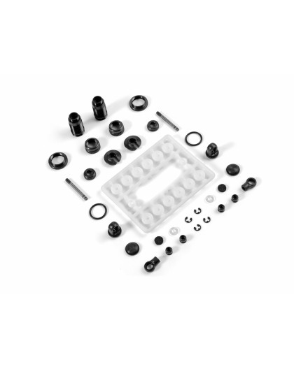 Amortisseurs alu 20.8mm - Noir (2) - XRAY - 338002-K