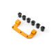 ALU UPPER ARM HOLDER RIGHT - SWISS 7075 T6 - SET - 342032 - XRAY