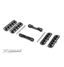ALU FRONT LOWER SUSP. HOLDERS SET - SQUARE ADJ. ROLL-CENTER - 352304 