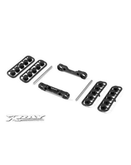 ALU FRONT LOWER SUSP. HOLDERS SET - SQUARE ADJ. ROLL-CENTER - 352304 