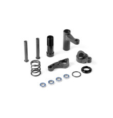 SERVO SAVER CHASSIS LOCK & HARD SPRING GRAPHITE - SET - XRAY - 352506