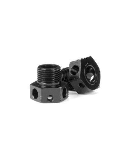 "ALU WHEEL AXLE OFFSET ""+3MM"" - LIGHT - BLACK (2) - XRAY - 355253"