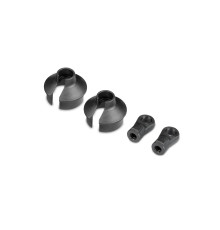 COMPOSITE SHOCK PARTS KEYED BALL JOINTS - GRAPHITE - XRAY - 358021-G