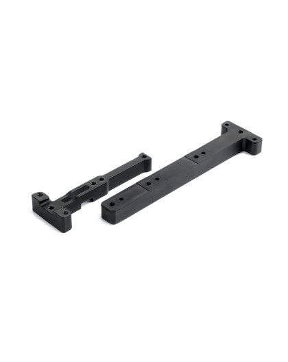 CHASSIS BRACE FRONT & REAR - NARROW - GRAPHITE - XRAY - 361287-G