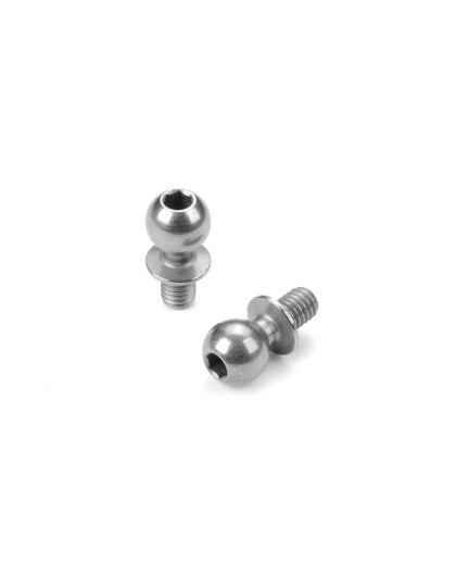 STEEL BALL END 5.4MM THREAD 4MM - NICKEL COATED (2) - XRAY - 362654