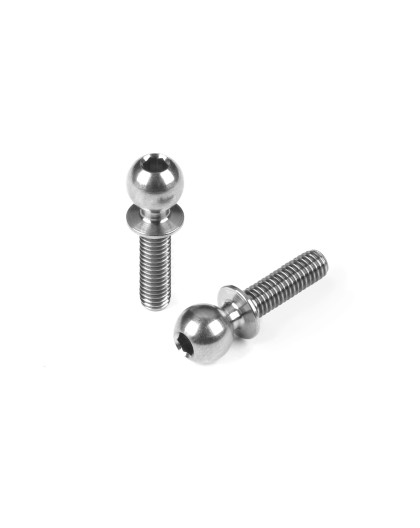 Rotules 5.4mm + filetage de 10mm - NICKEL (2) - XRAY - 362660