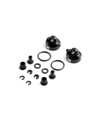 Bouchons d'amortisseurs alu ventiles - 13mm (2) - XRAY - 368054