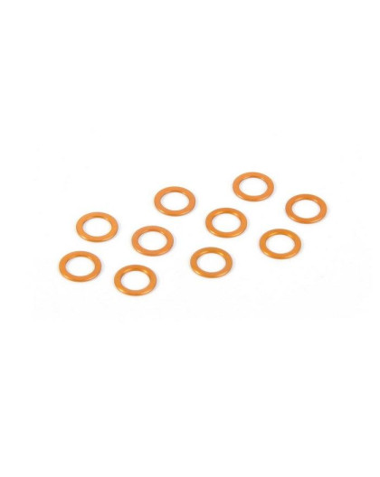 Rondelles alu orange 5.3x7.8x0,5mm (10) - XRAY - 373120-O