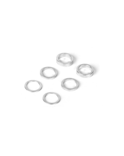 Set de rondelles alu 6.37x8.4mm (0.5mm, 1.0mm, 2.0mm) - XRAY - 375090