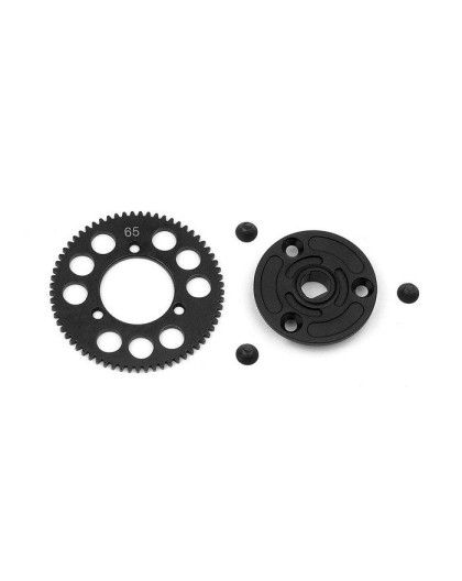STEEL SPUR GEAR 65T / 48 + COMPOSITE SPUR GEAR ADAPTER - 385665 - XRA