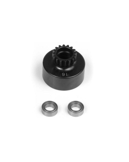 CLUTCH BELL 16T WITH BEARINGS - 388516 - XRAY