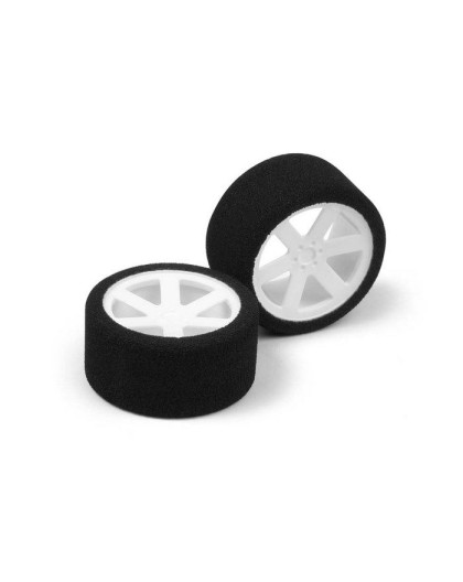 REAR FOAM TIRE MOUNTED (2) - SOFT - 389531 - XRAY