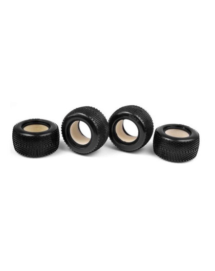 MICRO TRUCK M18T PIN TIRE & INSERT (4+4) - 389610 - XRAY