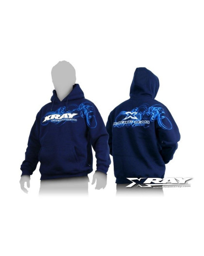 Sweat a capuche Team XRAY bleu (L) - XRAY - 395500L