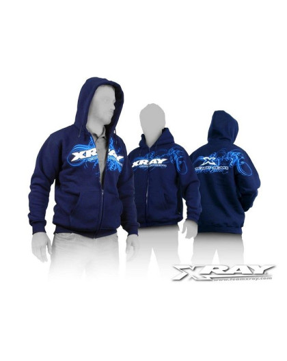 Sweat zippé a capuche XRAY Bleu (S) - XRAY - 395600S