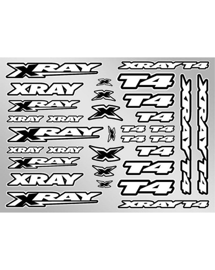 Autocollants XRAY T4 Blanc - XRAY - 397326