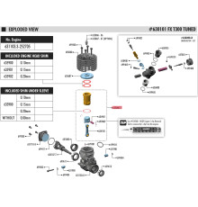 T300 Chemise-Piston-Bielle Tuned - FX - 633000-T