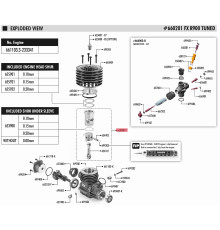 R900 Chemise-Piston-Bielle Tuned - FX - 663000-T