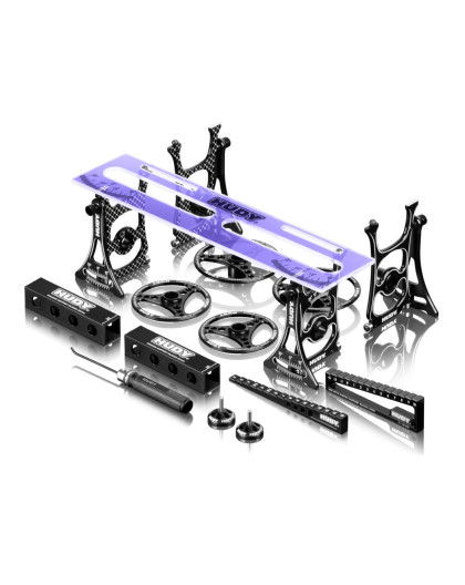 Banc de réglage 1/8 piste + accessoires - HUDY - 108051