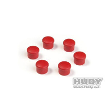 Bouchon de manche 18mm rouge (6) - HUDY - 195058-R