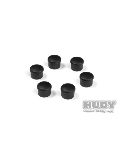 Bouchon de manche 18mm noir (6) - HUDY - 195058-K