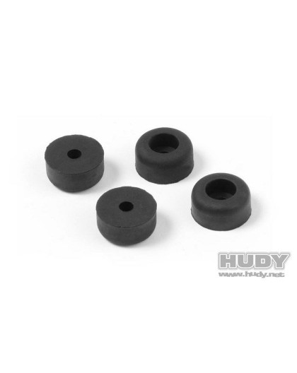 Black Rubber Feet (4) - HUDY - 203111