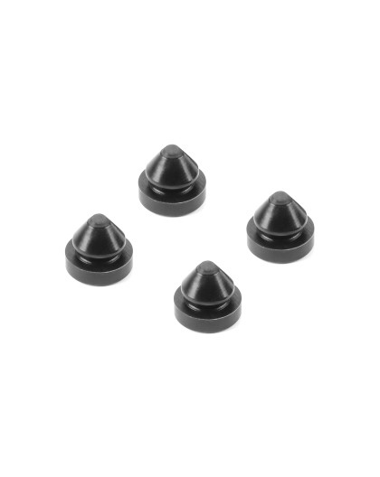 Black Rubber Feet 8mm (4) - HUDY - 203112